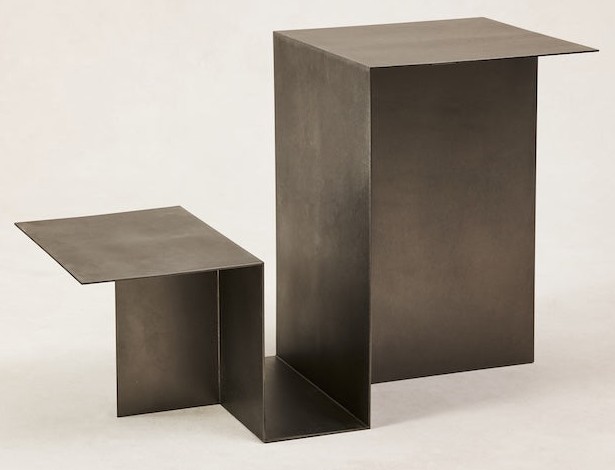 House of Leon Valley Side Table in stainless steel