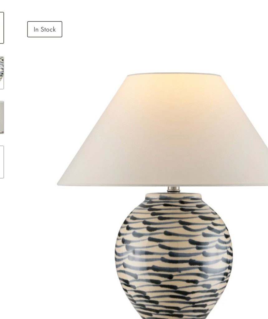 Currey & Company Minnows Blue Table Lamp