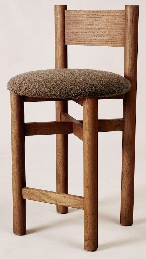 House of Leon teddy counter stool mocha