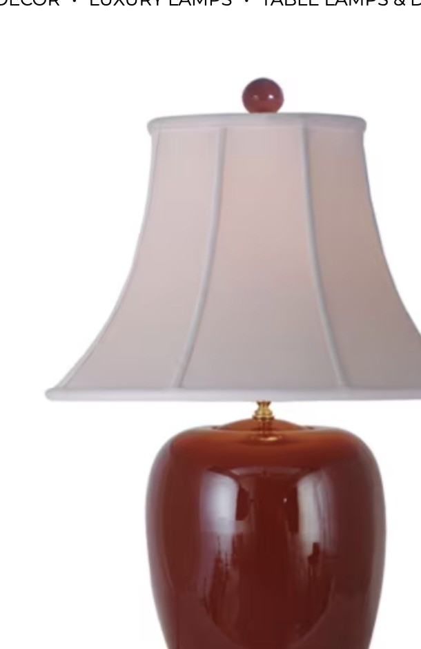 Scully & Scully Oxblood Round Jar Lamp