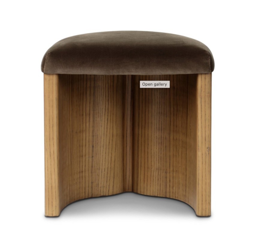 Four Hands Karick Accent Stool in Surrey Mink