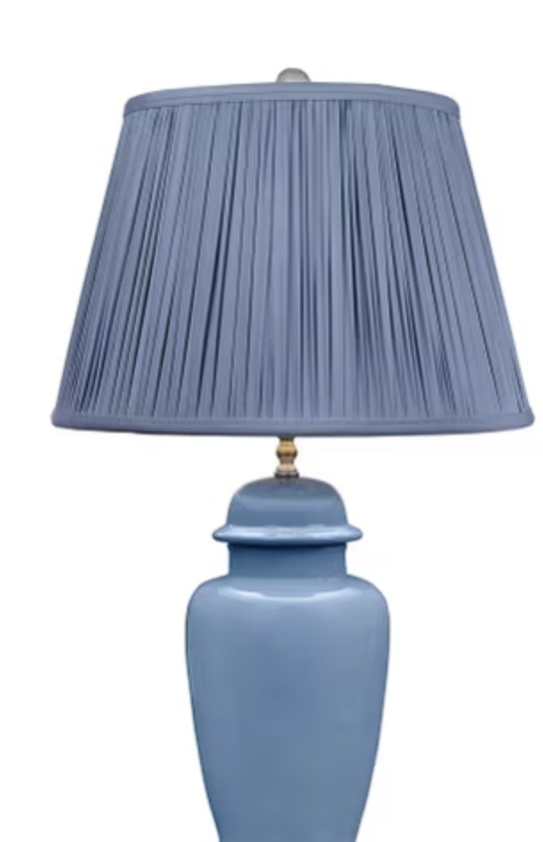 Scully & Scully Summer B Jar Lamp / Porcelain Blue Vase Lamp