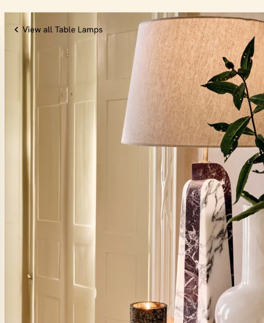 SOHO HOME Darcy Marble Table Lamp, White