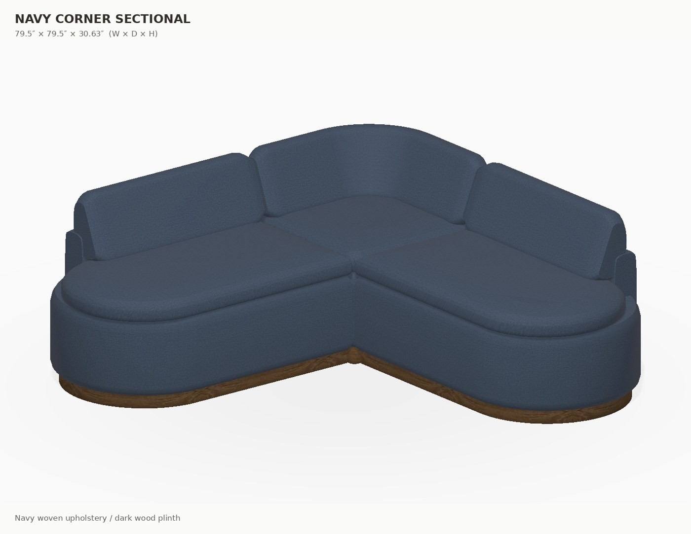 Navy Corner Sectional