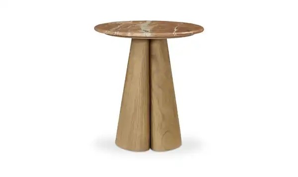 Kaleta Side Table — Rosso Alicante Marble