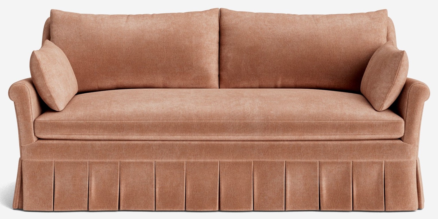 Portola Rolled Arm Pleated Sofa — 74″
