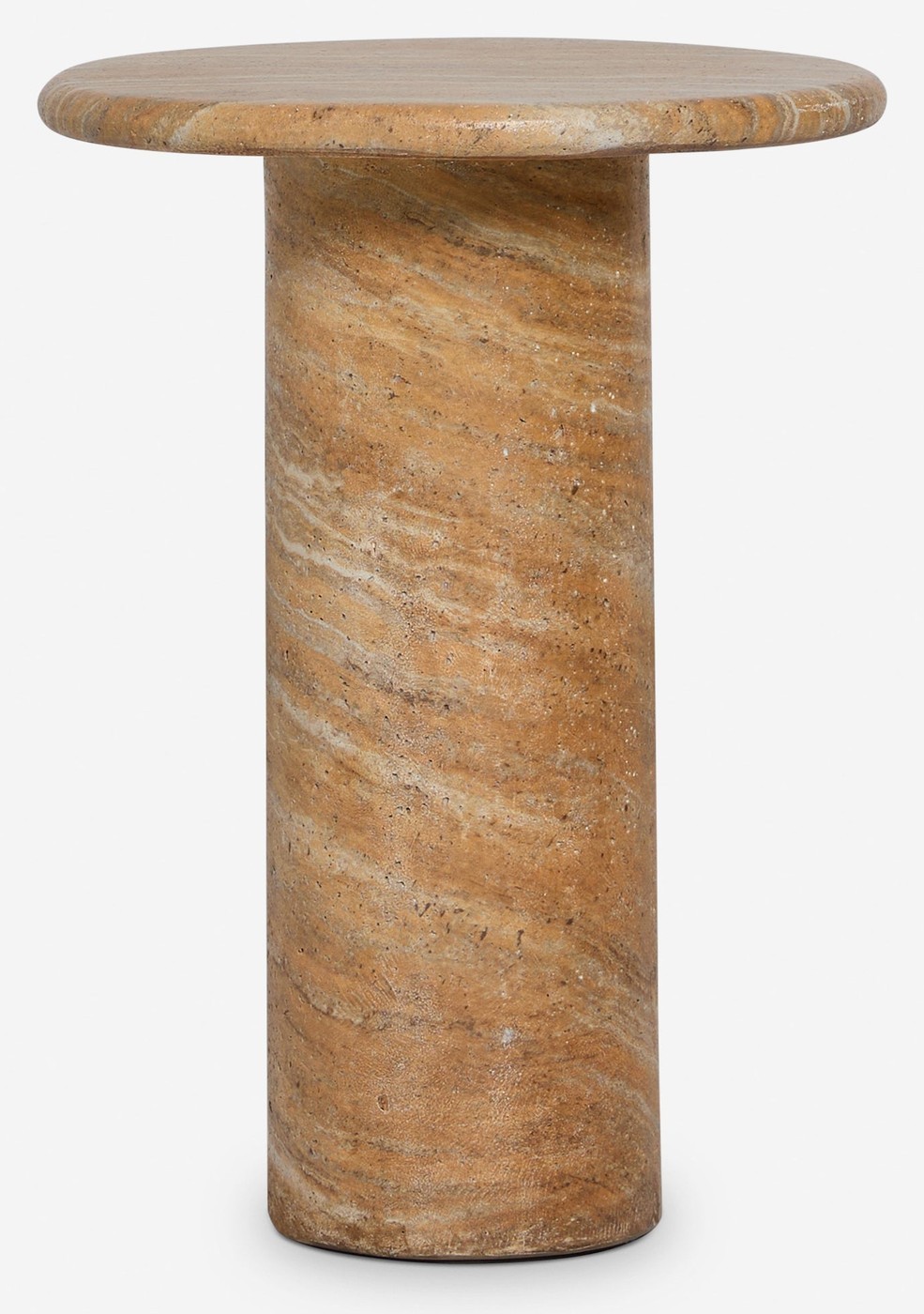 Mona Drink Table — Canyon Faux Travertine