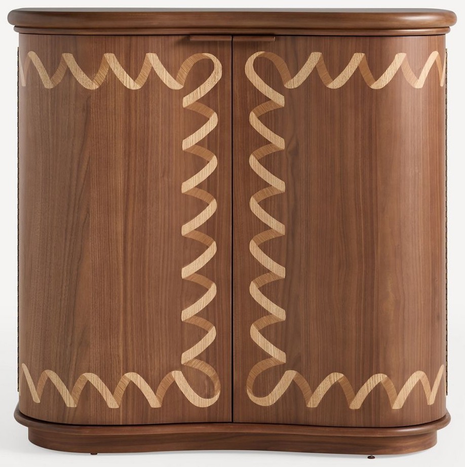 Grove Wood Bar Cabinet — Latte, retailer product image