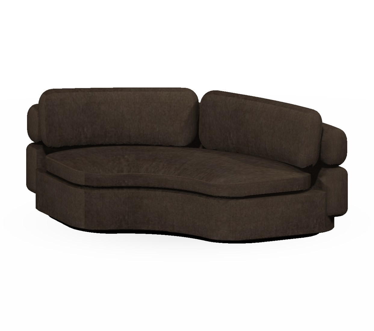 Curved Corner Seat · Brown