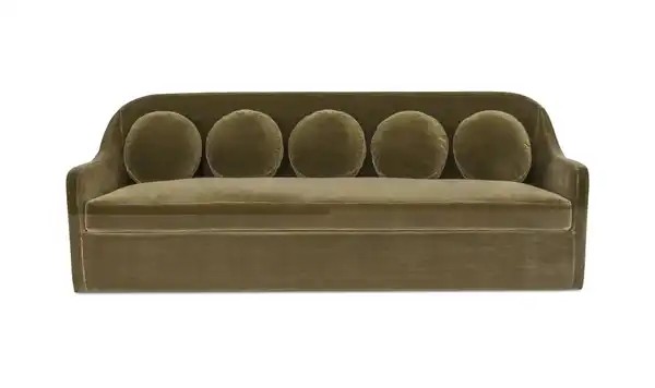 Rialto Sofa — Dark Green Faux Mohair