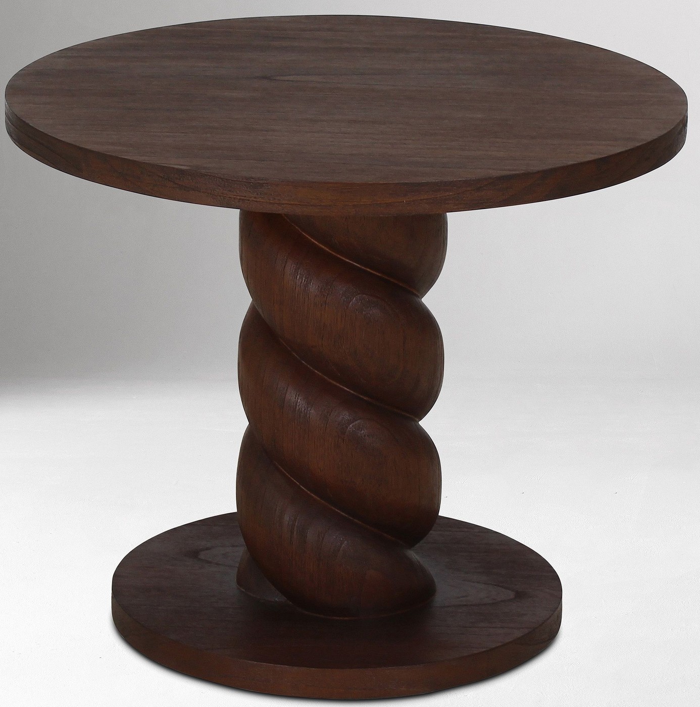 Twist Side Table — Coffee Brown