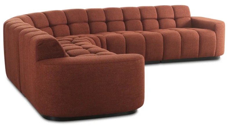 Roman L-Shaped Sectional — Rust — supplied screenshot