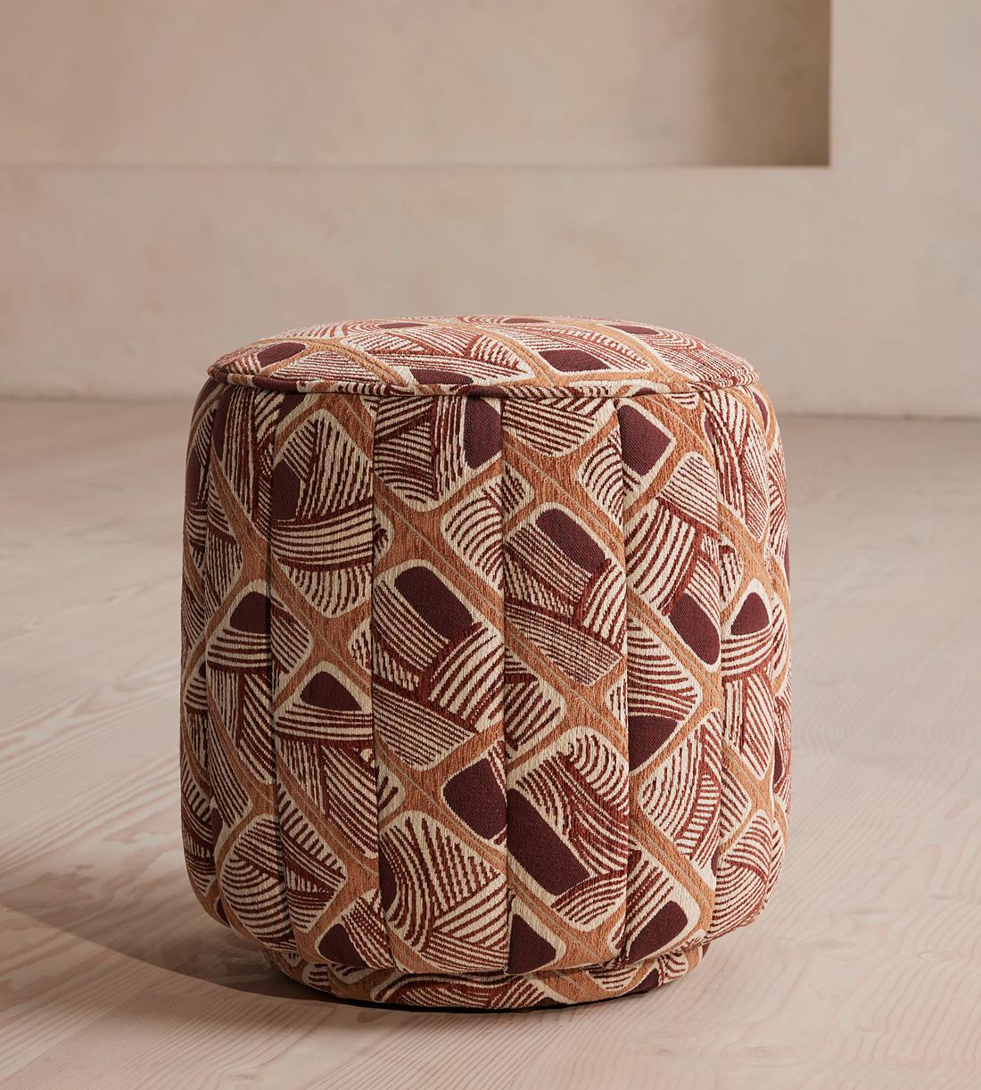 Romi Footstool · Akley Jacquard