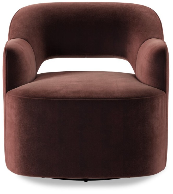 Four Hands Blythe Swivel Chair Surrey Plum — supplied screenshot