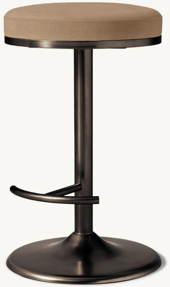 Charlotte Fabric Backless Swivel Counter Stool
