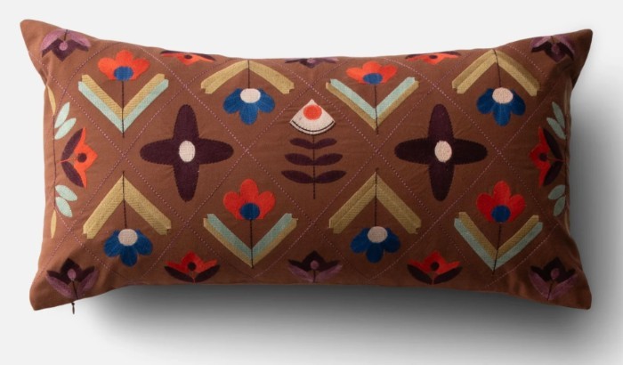 Botanica Throw Pillow — Tawny, Rectangular