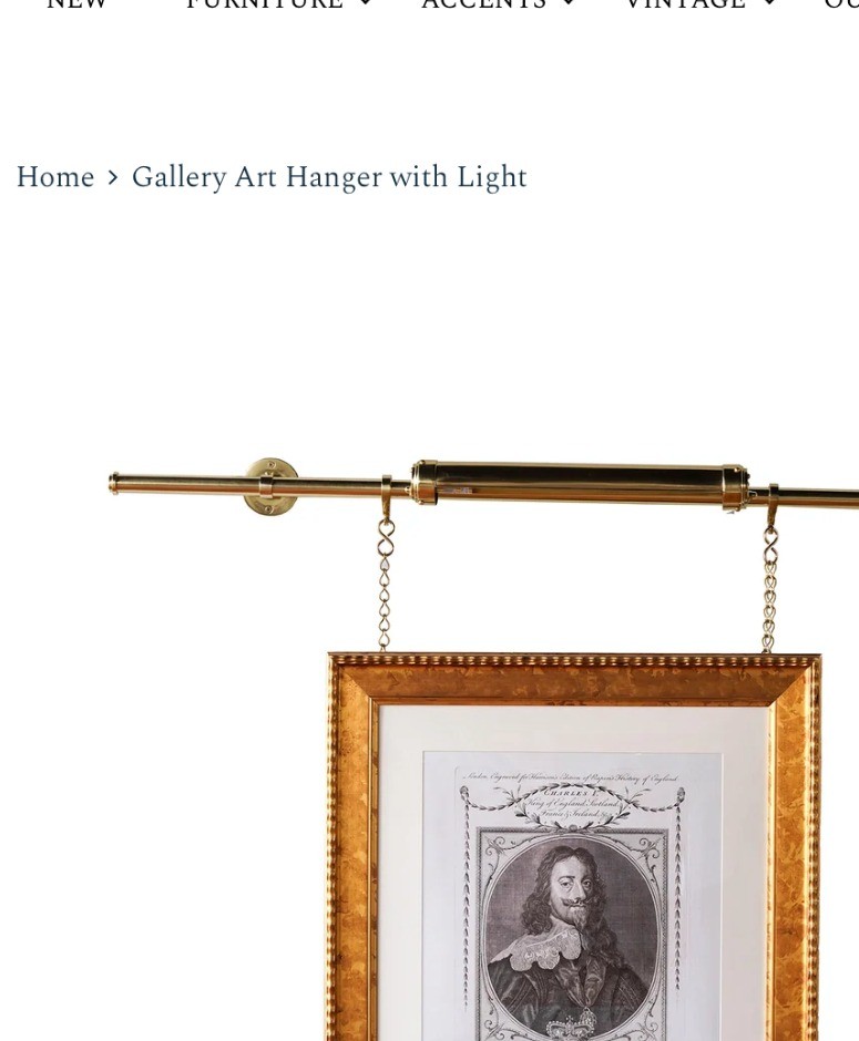 Blue Ocean Traders Gallery Art Hanger with Light