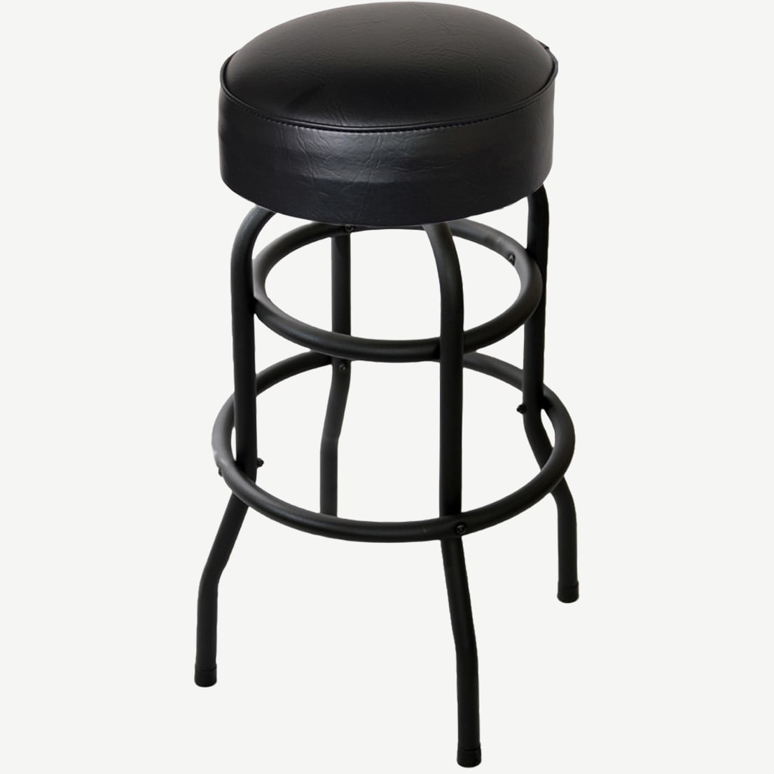 Seating Masters Backless Swivel Bar Stool with a Black Double Ring Frame · supplier reference photograph