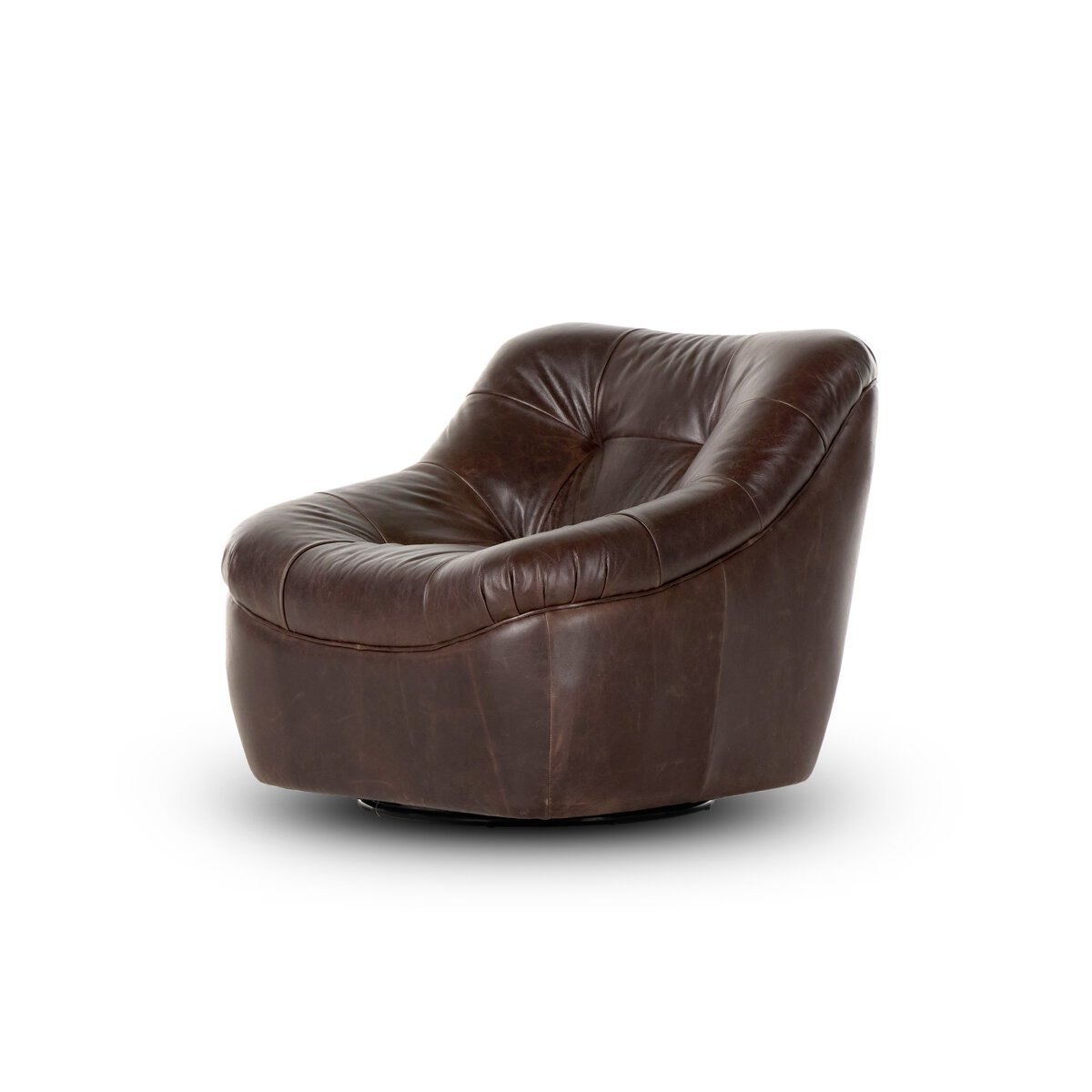Four Hands Farley Swivel Chair in Conroe Cigar