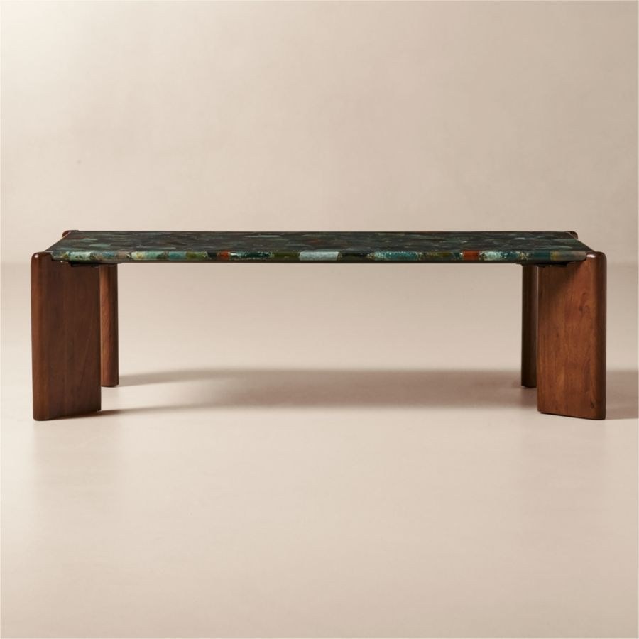 Santoro 53″ Green Agate Coffee Table