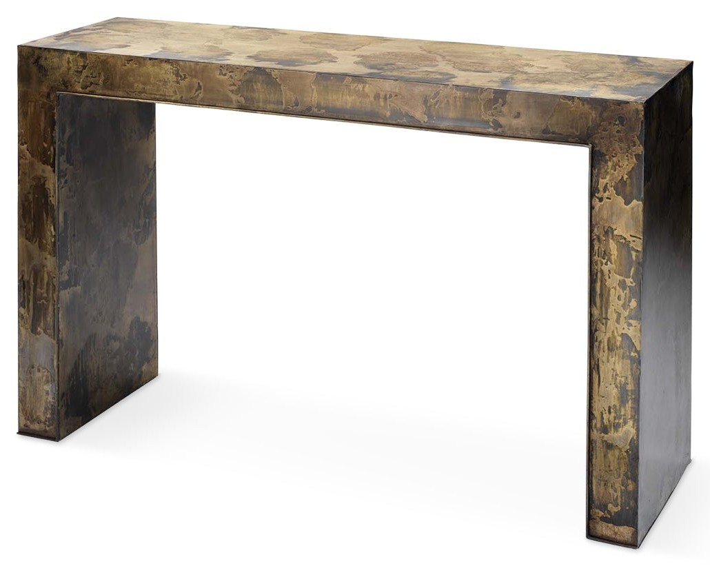 Jamie Young Charlemagne Console — Acid Washed Metal