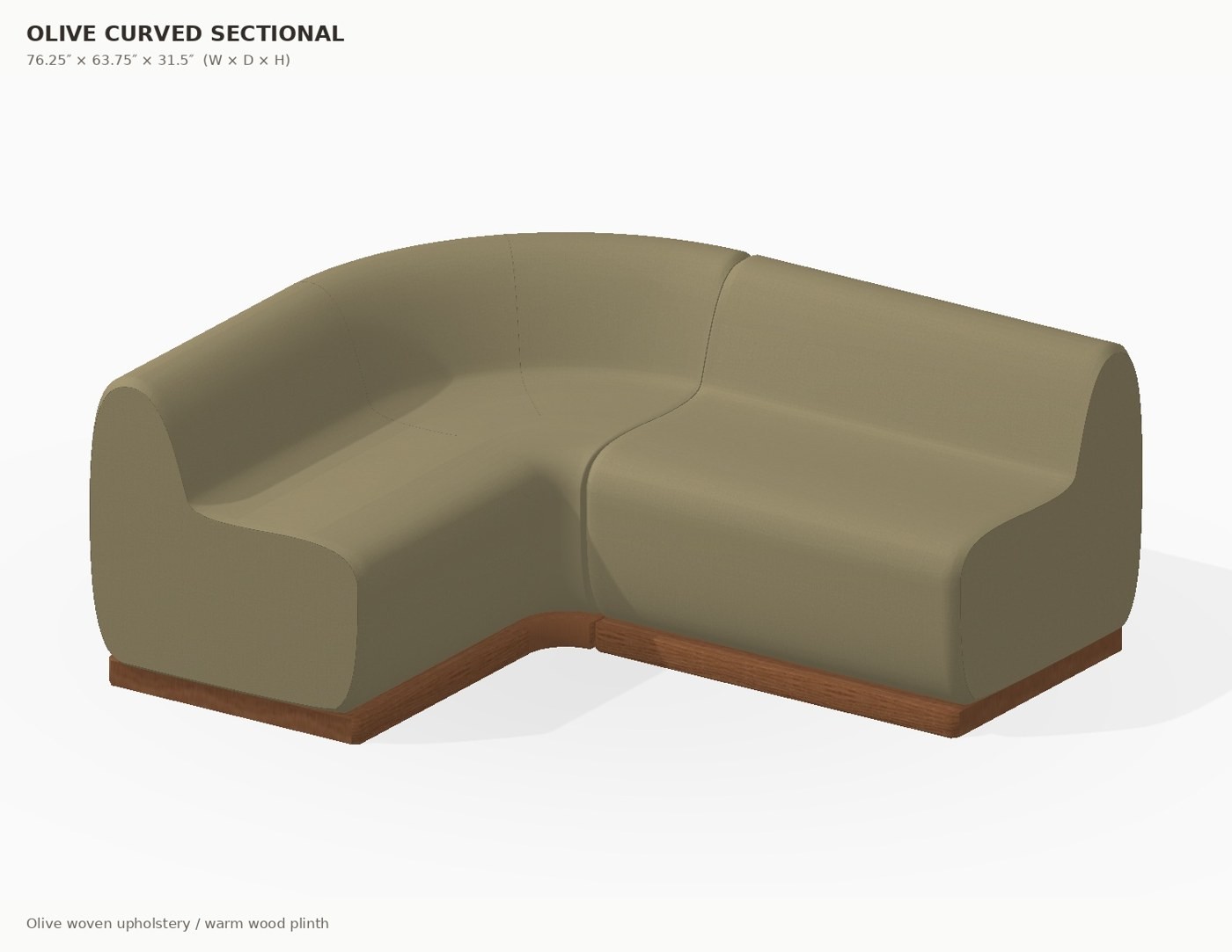 Olive Curved Sectional
