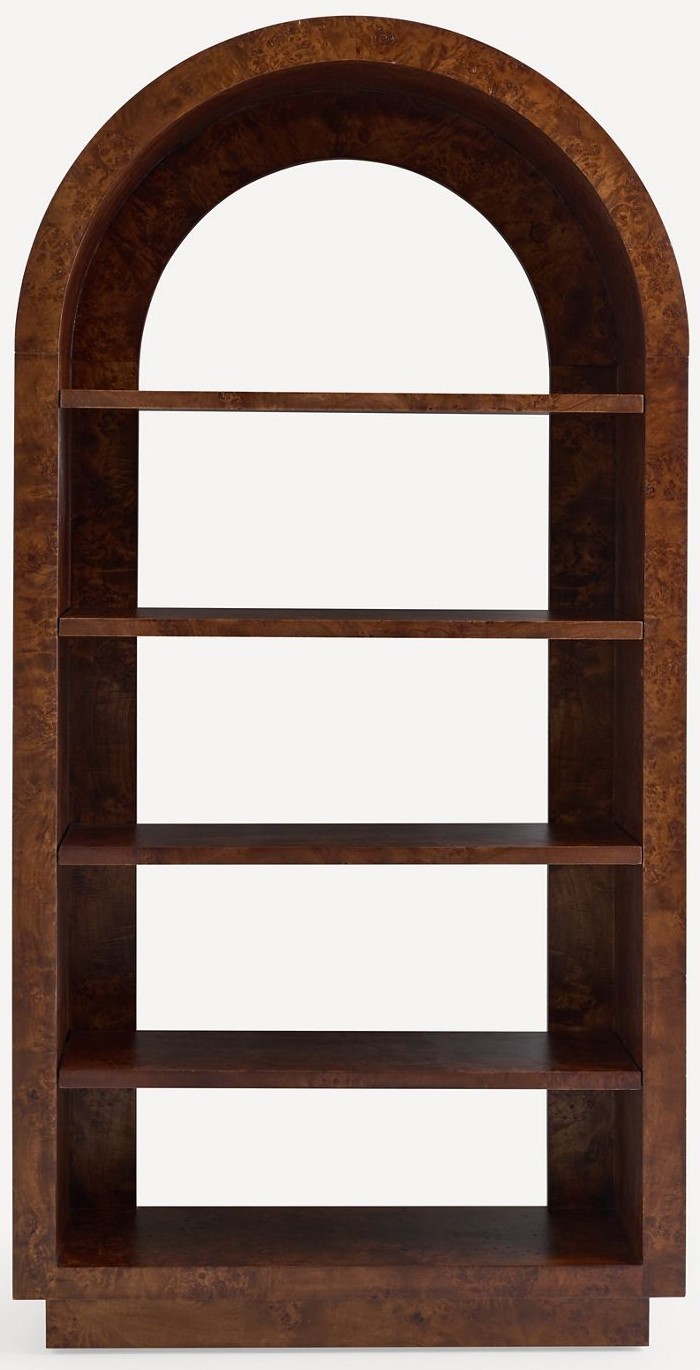 Prescott Burl Bookcase — Dark Burl, retailer product image