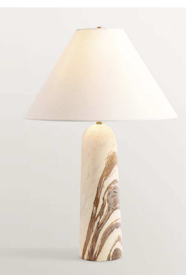 West Elm Marlo Marble Table Lamp (27")