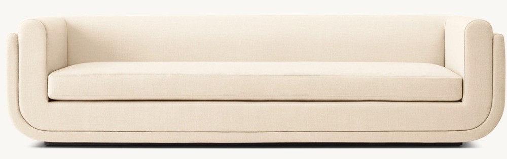 RH Matteo Bench-Cushion Sofa in cream upholstery